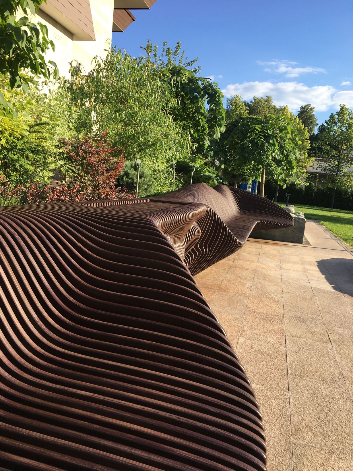 Parametric bench for a suburban area