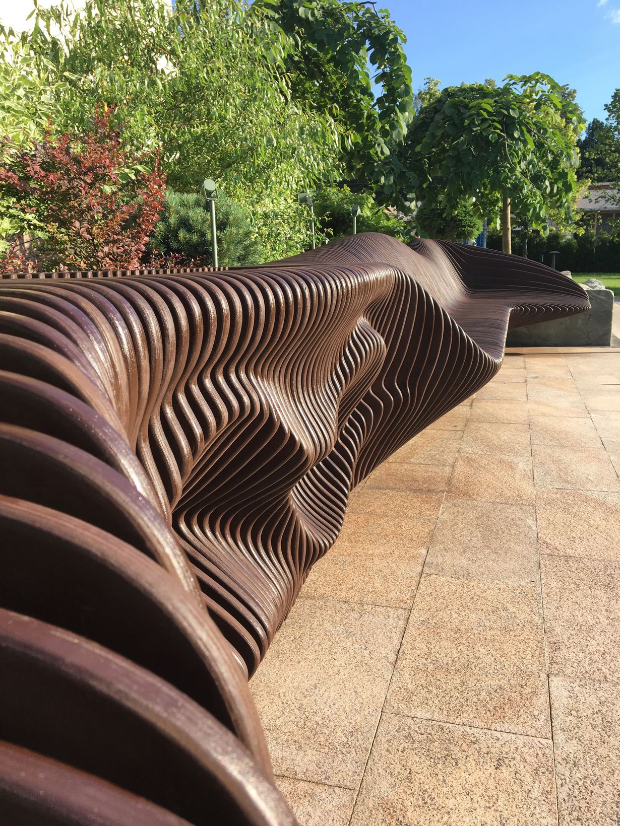 Parametric bench for a suburban area