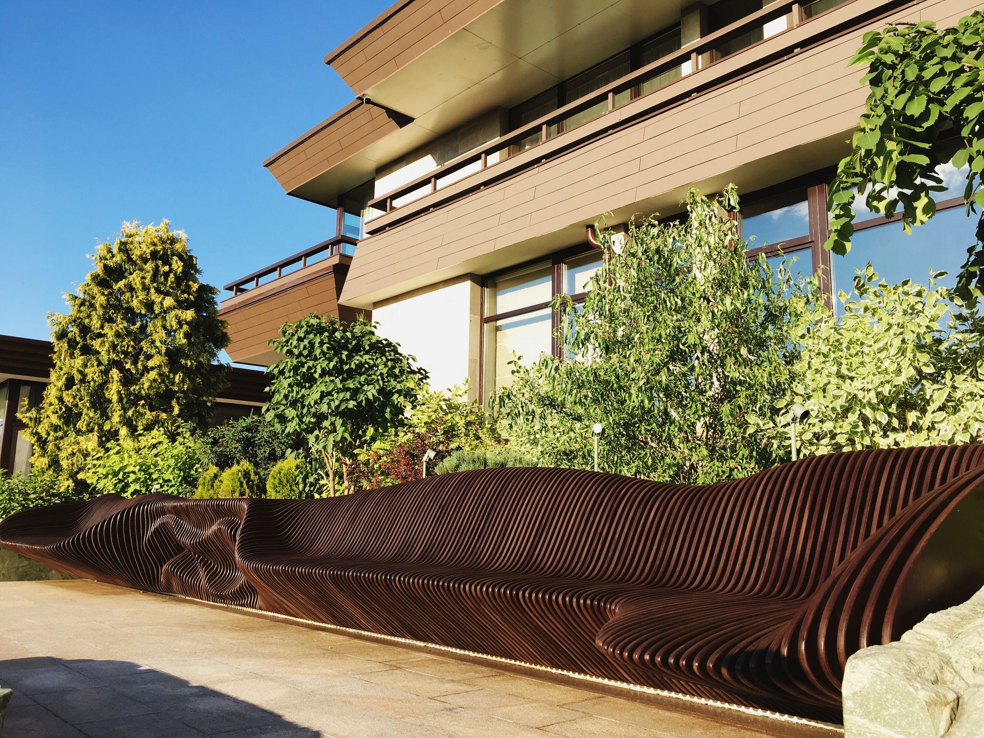 Parametric bench for a suburban area